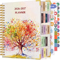Agenda académica 2026-2027, planificador diario semanal y mensual de 18 meses, desde julio de 2026 a diciembre de 2027, agenda grande A4 de 8.5 x 11 pulgadas, agenda organizadora grande con pestañas