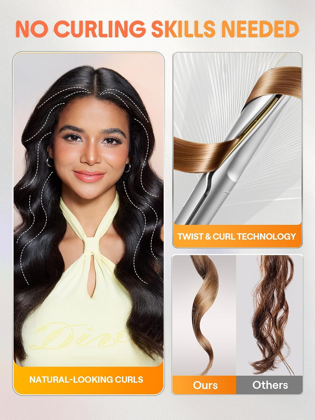 SHEGLAM Plancha plana para alisar el cabello, alisador y rizador de...