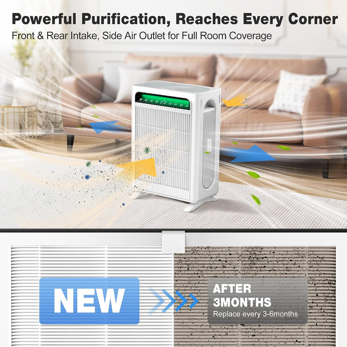 KNKA Filtro de repuesto para purificador de aire genuino para APH4000