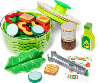 Melissa &amp; Doug Juego de ensalada con espina para jugar, comida...