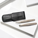 Tweezerman Juego de pinzas pequeñas con estuche de viaje, pinzas pu...