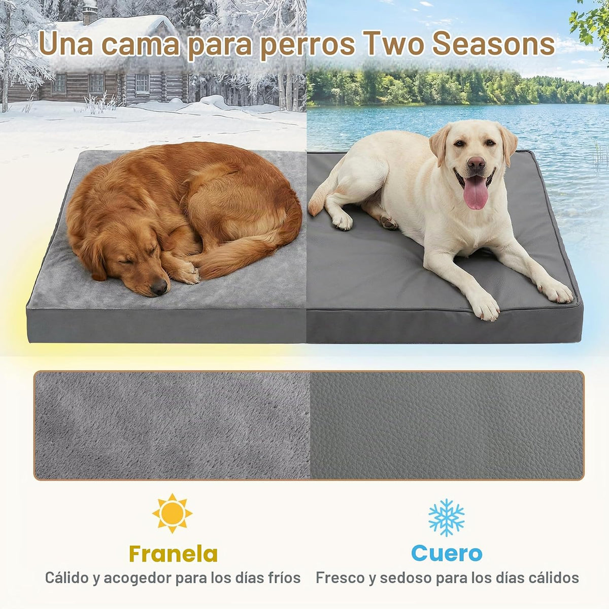 Cojín lavable de gran tamaño impermeable del cajón de la cama del perro al