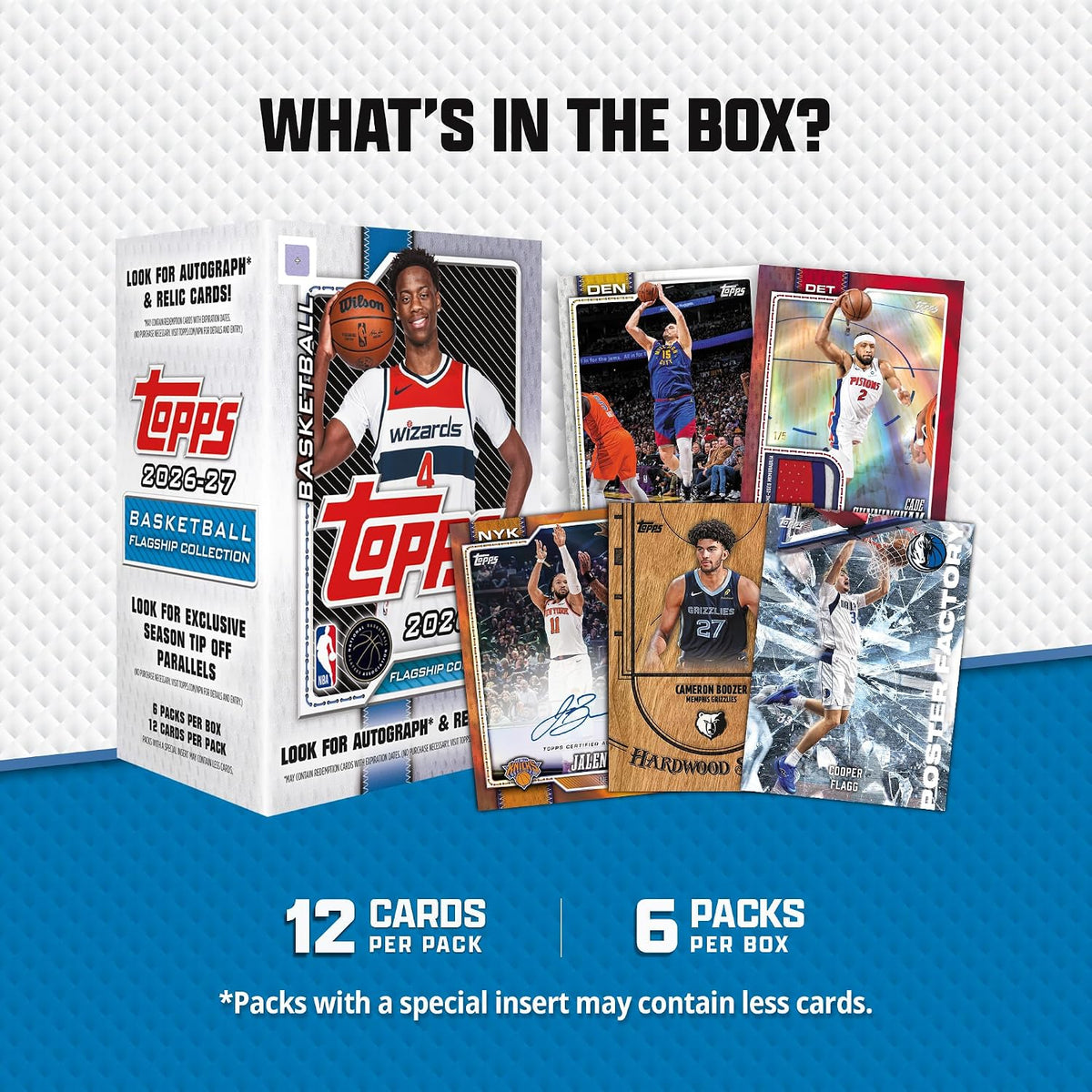 Baloncesto insignia de Topps 2026-27, sellado de fábrica, caja de valor