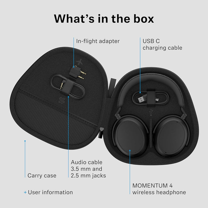 Sennheiser Momentum 4 Wireless - Auriculares inalámbricos con cance...