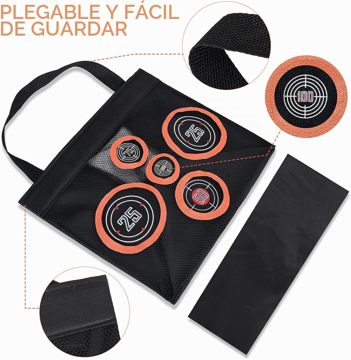 Dardos Balas de Repuesto Compatibles con Pistolas Nerf, 1000 Piezas de Dardos de Espuma Compatibles con Fiesta Nerf con Bolsa de Malla Portátil con Diana para Práctica de Tiro