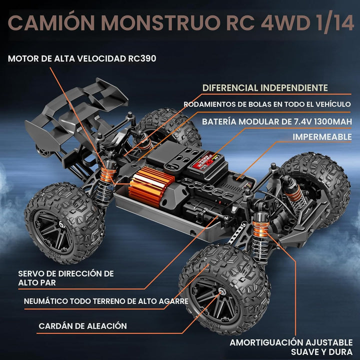 Rc Cars 114 All Terrain RC Car para adultos y niños 4WD