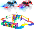 PicassoTiles Juego de 50 piezas de carreras, azulejos magnéticos STEM con