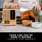 MEATER Block: Termómetro inalámbrico inteligente WiFi para carne | 4 sondas, largo alcance | Perfecto para barbacoa, horno, parrilla, cocina, ahumador, freidora de aire | Compatible con Apple Watch