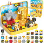 Juego de 60 mini bloques magnéticos de viaje para niños, mini azulejos magnéticos de construcción cubos con caja de hierro portátil, juguete sensorial de construcción STEM para niños pequeños y niñas de 3-5, 4-8, 8-12 +