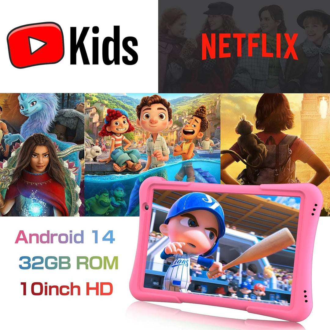PRITOM Tabletas Android 14 de 10 pulgadas para niños de 32 GB, Quad...