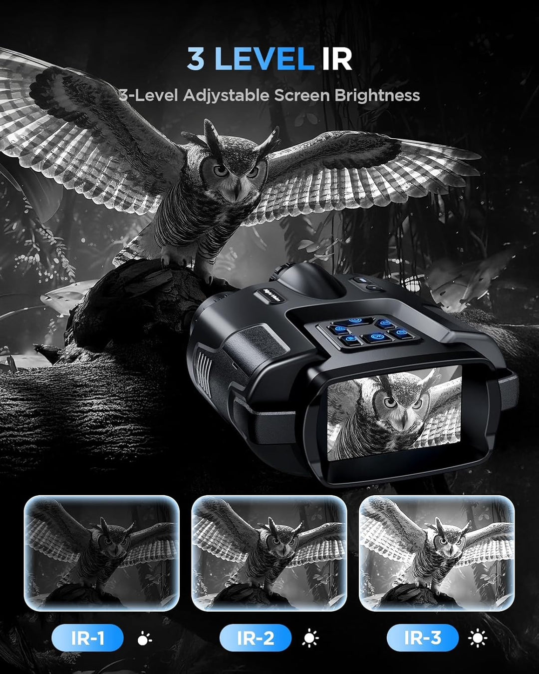 Diyimin Binoculares de visión nocturna 4K zoom 8X/2000