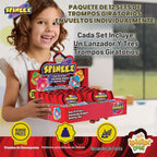 IPIDIPI TOYS Spineez - Platillo volador iluminado, paquete de 12, color