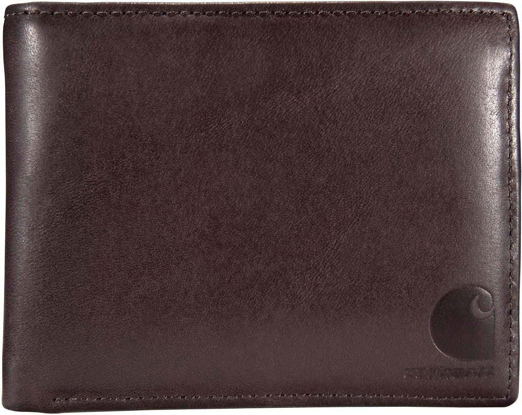 Carhartt Cartera de cuero marrón aceitado para hombre, bolsillo frontal, diseños de paccase y triple pliegue, construcción duradera, regalos para hombres, Talla única