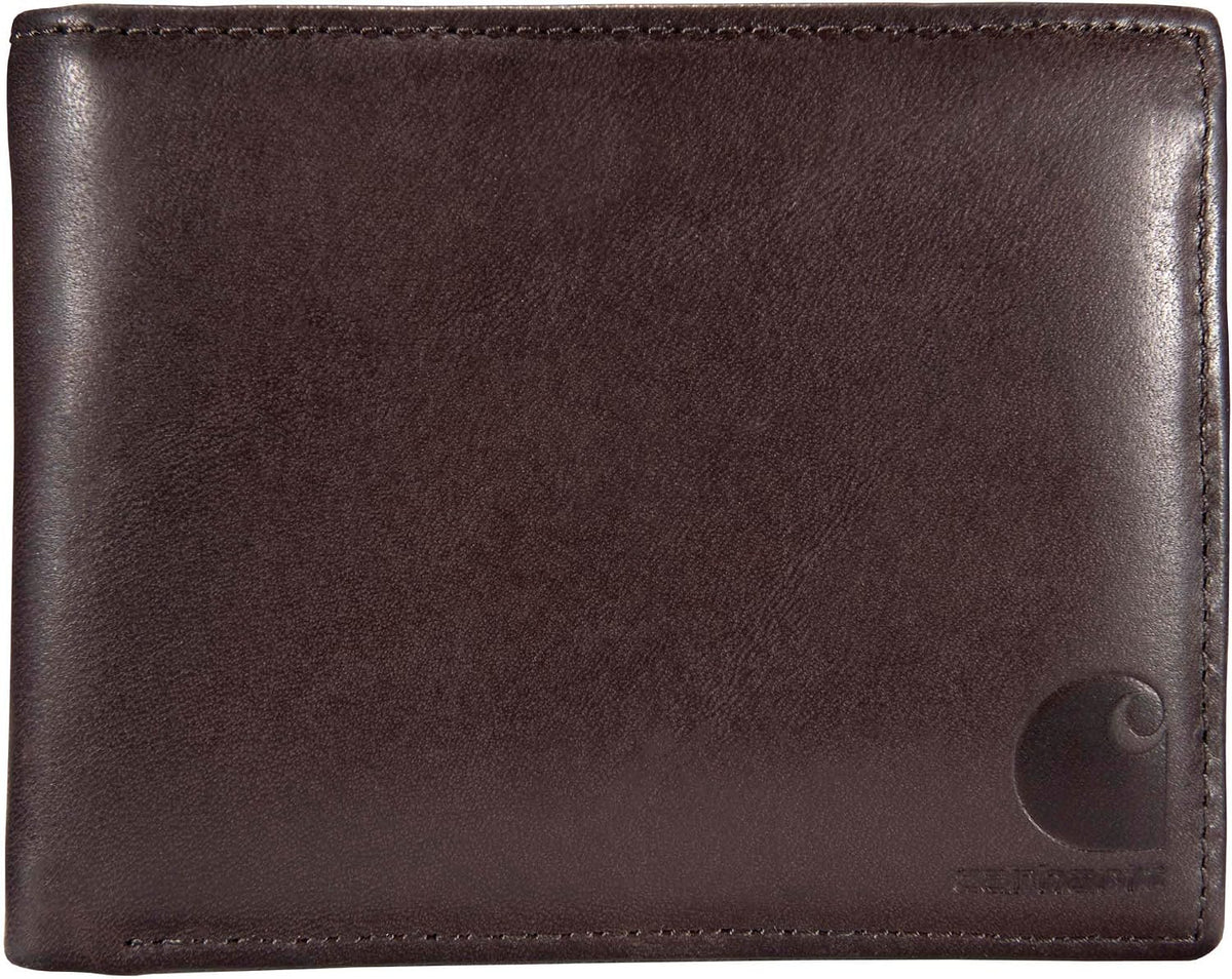 Carhartt Cartera de cuero marrón aceitado para hombre, bolsillo frontal, diseños de paccase y triple pliegue, construcción duradera, regalos para hombres, Talla única