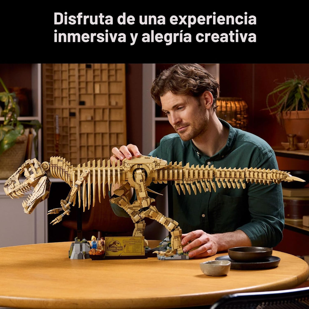 LEGO Jurassic World Dinosaur Fossils: Tyrannosaurus Rex - Juego de construcción para adultos, mayores de 18 años, regalo de dinosaurio para amantes del cine, decoración coleccionable para el hogar, para dormitorio, oficina o cualquier habitación - 76968