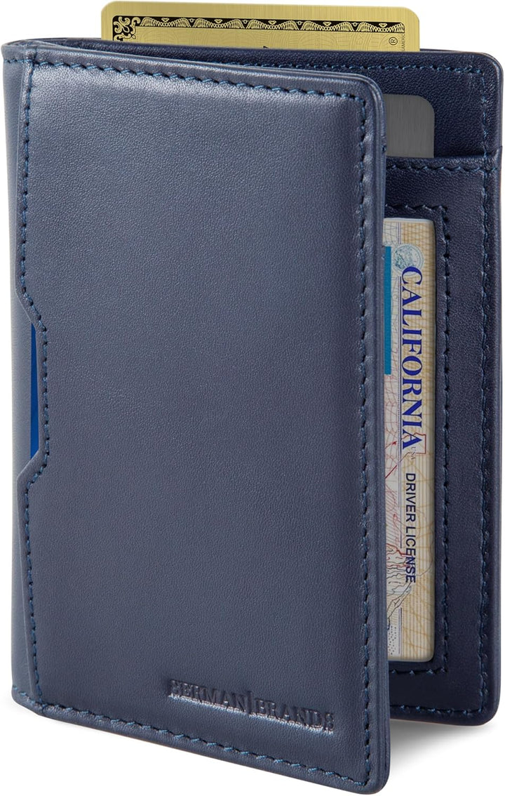 SERMAN BRANDS \u2013 Carteras para hombre, delgadas, de cuero, con...
