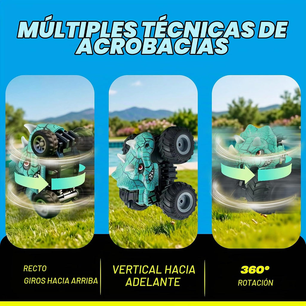 BEZGAR Monster Truck Toys, coches RC con spray de niebla y luz, dos