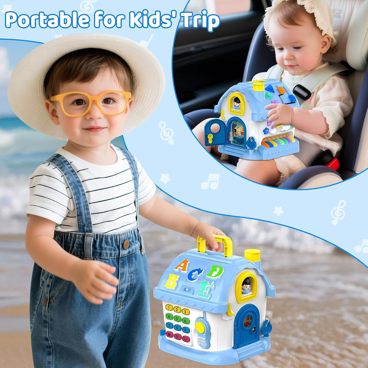Toddler Learning Toys para 1-2 Year Old Boy Gifts, 12-en-1 Musical House