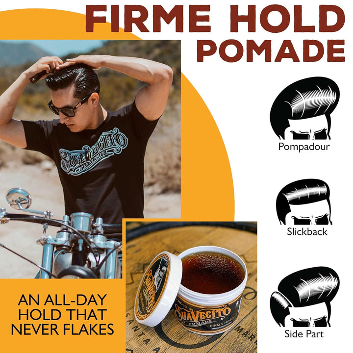 Pomada para el Cabello Suavecito de Fijación Fuerte para Hombres, 3...
