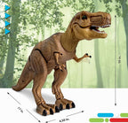 Discovery Dinosaurio T-Rex a control remoto, figura de acción realista Jurassic RC con piernas para caminar, sonidos rugientes, boca mordiente, juguetes de dinosaurio para niños, juguetes para niños, regalo de automóvil RC | Dinosaurio divertido para mayo