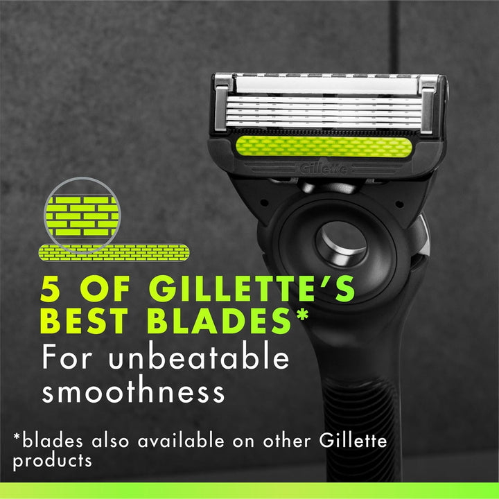 Gillette - Recambios de hoja de afeitar con barra exfoliante para m...