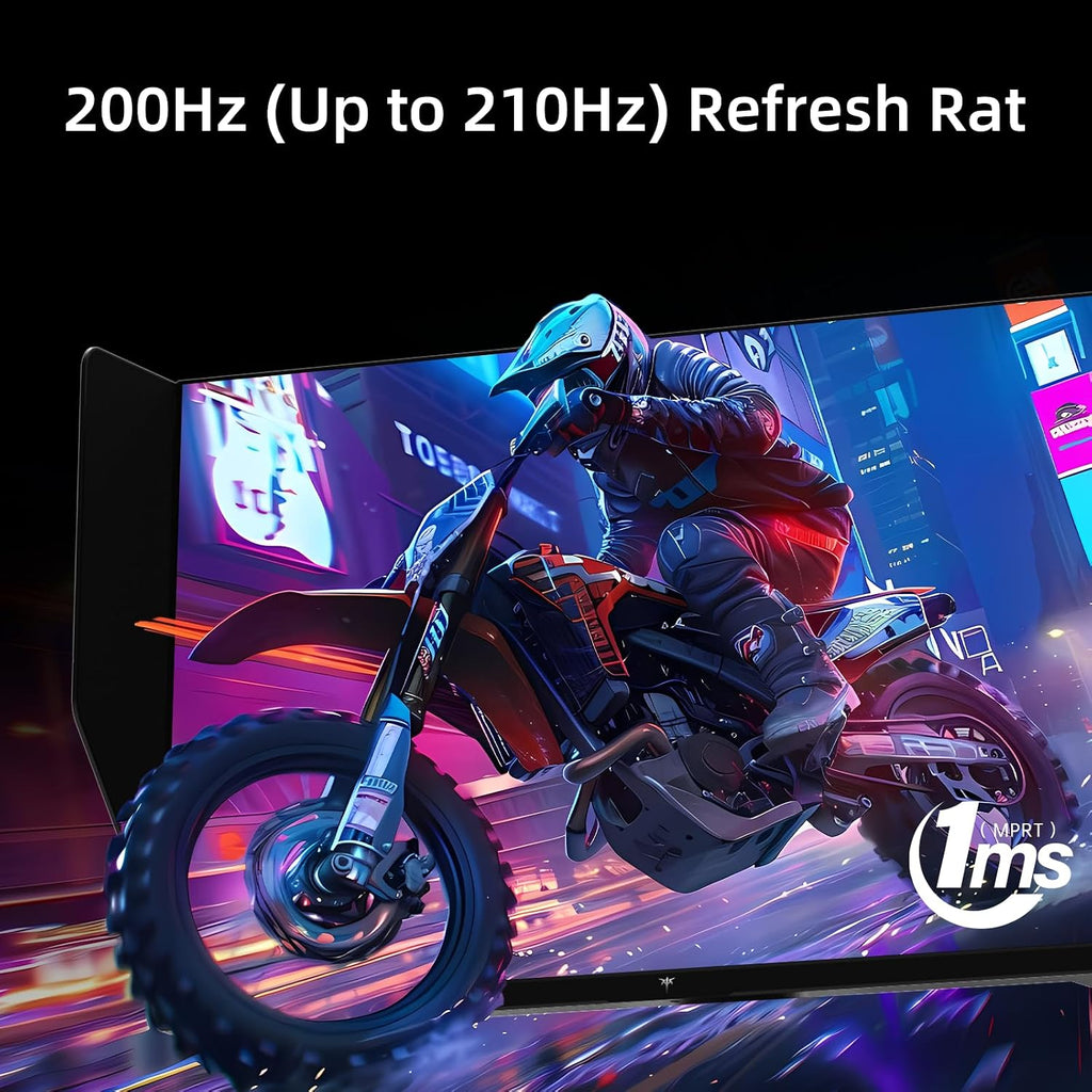 KTC 27 Pulgadas Monitor para Juegos 27M1, Monitor de Computadora 1440p 200Hz con Altavoces Integrados, Hasta 210Hz, 2K QHD IPS Rápido, Sincronización Adaptativa, 130% sRGB, ΔE＜2, Monitores de Altura