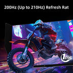 KTC 27 Pulgadas Monitor para Juegos 27M1, Monitor de Computadora 1440p 200Hz con Altavoces Integrados, Hasta 210Hz, 2K QHD IPS Rápido, Sincronización Adaptativa, 130% sRGB, ΔE＜2, Monitores de Altura