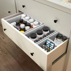 Simple Houseware Organizador plegable para cajones y contenedor para almacenar, juego de 12, gris