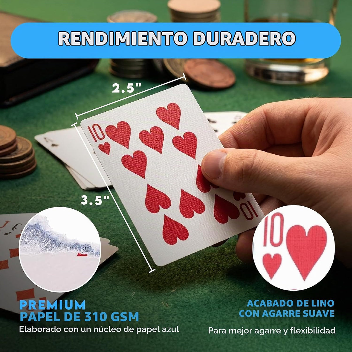 Regal Games [144 mazos] Rockets Juego de cartas a granel para adultos y profesionales - Acabado de lino de 310 GSM - Tarjetas de póquer para Blackjack, Euchre, Canasta - Grado de casino, tarjetas de viaje y noche de juego