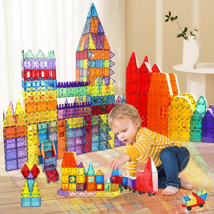 Paaxido Fichas Magnéticas - 130 PCS Bloques Magnéticos para Niños,...