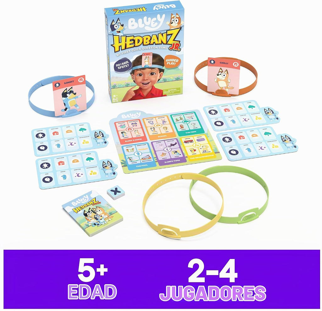 Spin Master Games Bluey Hedbanz Jr. Juego de mesa para familias