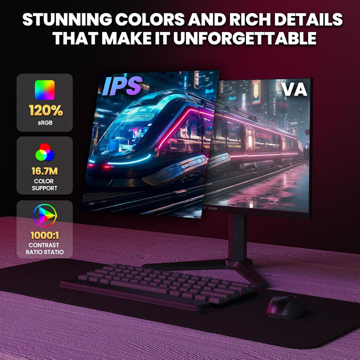 CRUA - Monitor para juegos IPS FHD 540Hz de 27 pulgadas, FreeSync,...