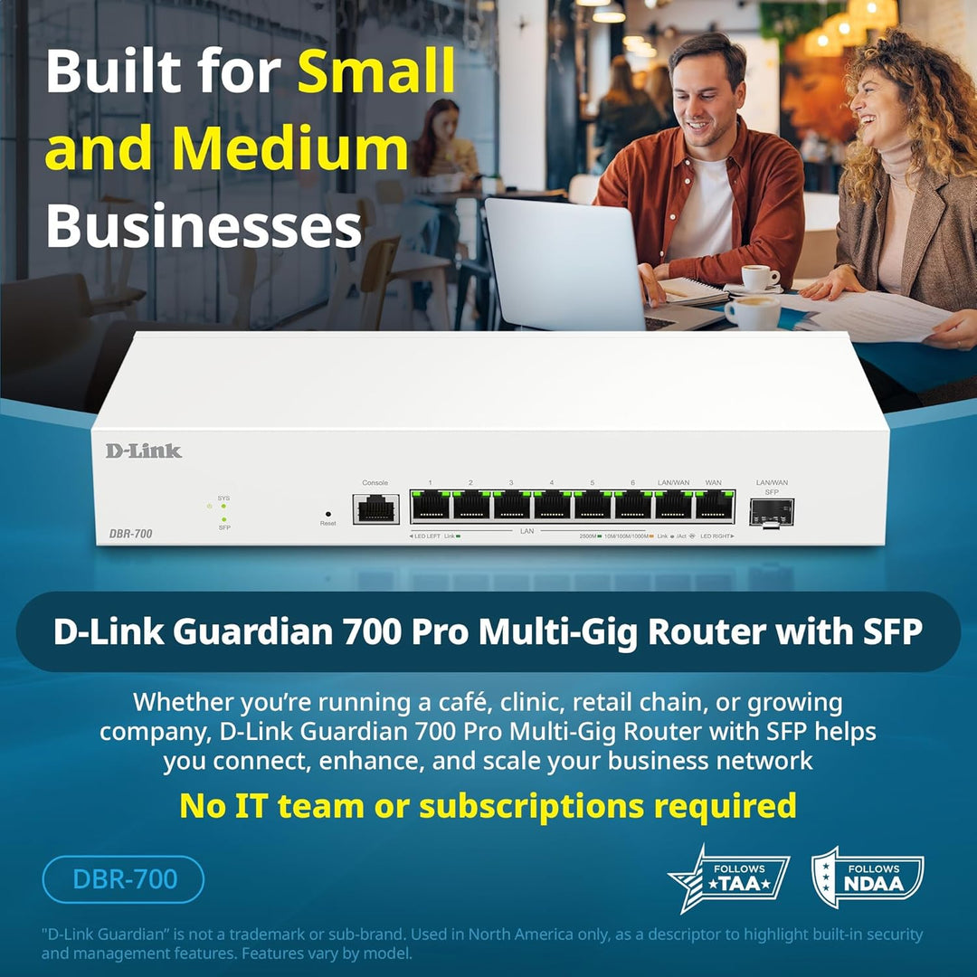 D-Link Guardian 700 Pro Multi-Gig Business Router con SFP (DBR-700)...
