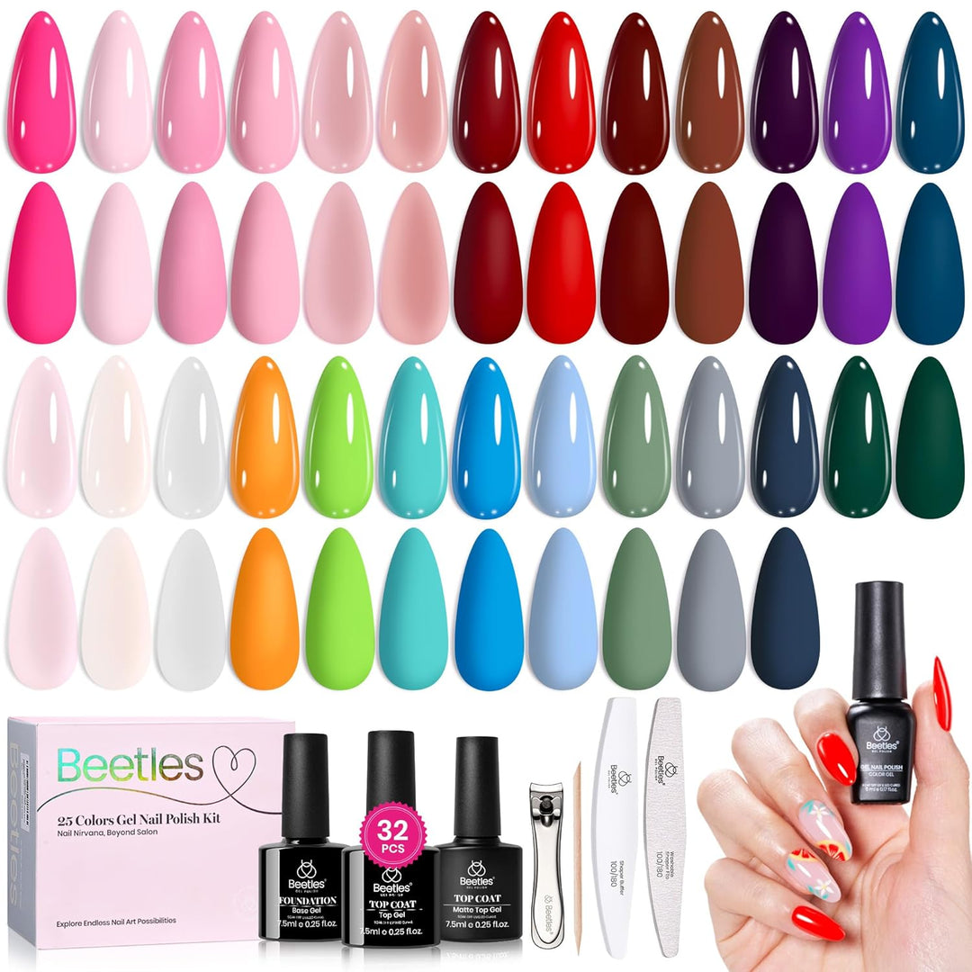 Beetles - Juego de esmaltes de uñas de gel, colección Fourfold Grac...