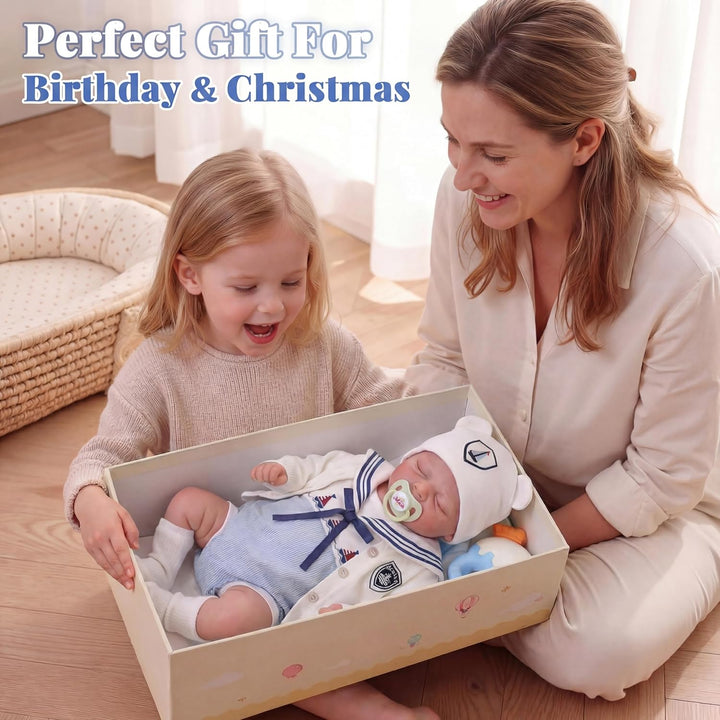 JIZHI Reborn Baby Dolls Boy - Muñeca de bebé recién nacida realista...