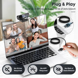 Shcngqio Cámara web HD 1080P con micrófono, cancelación de ruido, c...