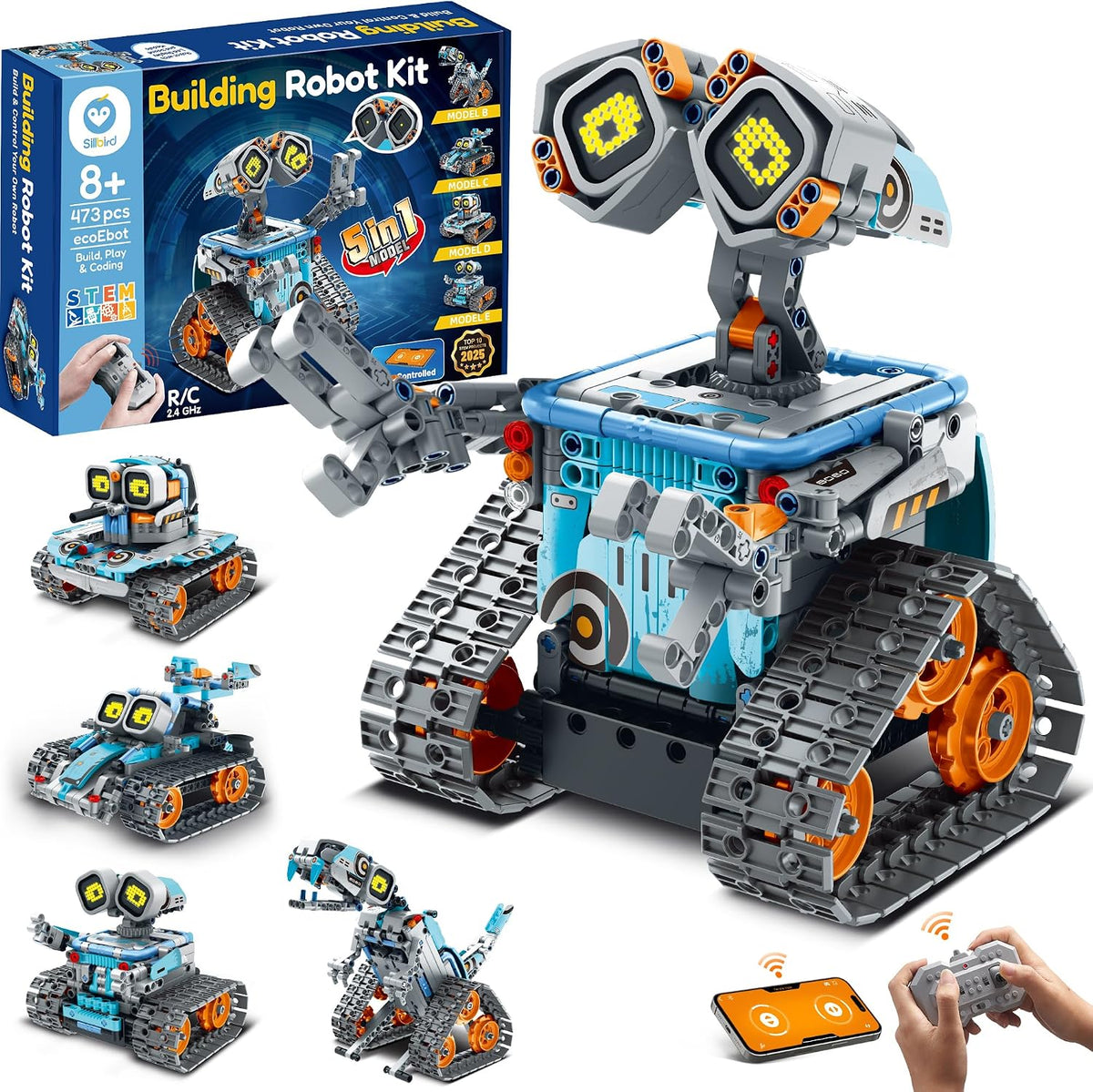Sillbird Kit de robot de construcción, regalos STEM para niños de 8 a 13