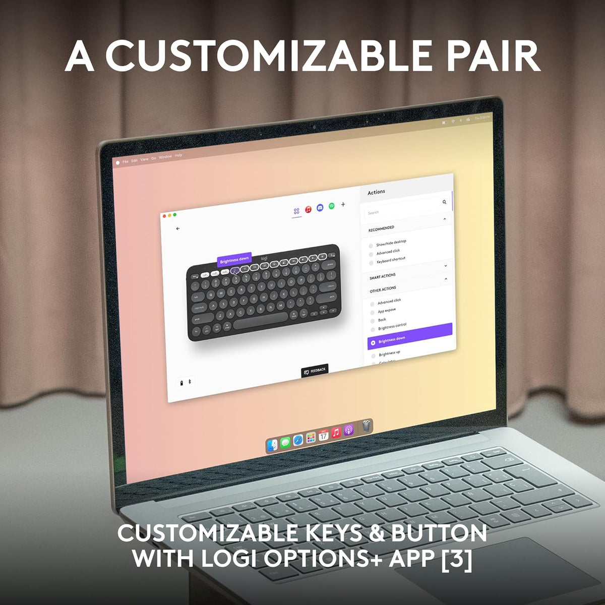 Logitech Pebble 2 Combo para Mac, Teclado y Mouse Inalámbricos, Del...