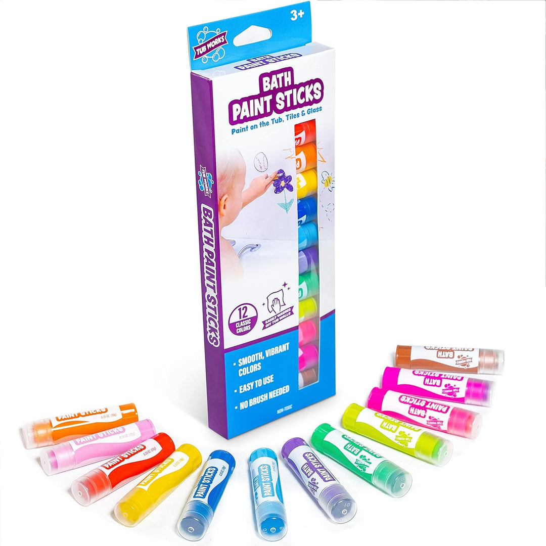 Tub Works Bath Paint Sticks - Juguete de baño 12 unidades