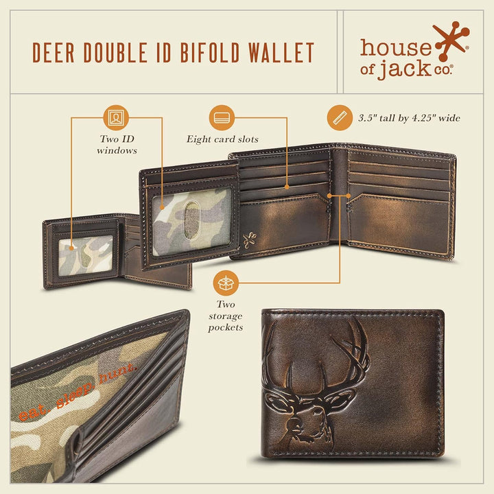 House of Jack Co. Billetera Bifold para Hombre | Cartera para Hombr...