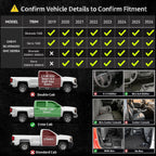 OEDRO Alfombrillas para Chevrolet Silverado GMC Sierra 1500 2019-2026 y 2500HD 3500HD 2019-2026 2500HD 3500HD 2019-2026, forro de piso de protección para todo tipo de clima