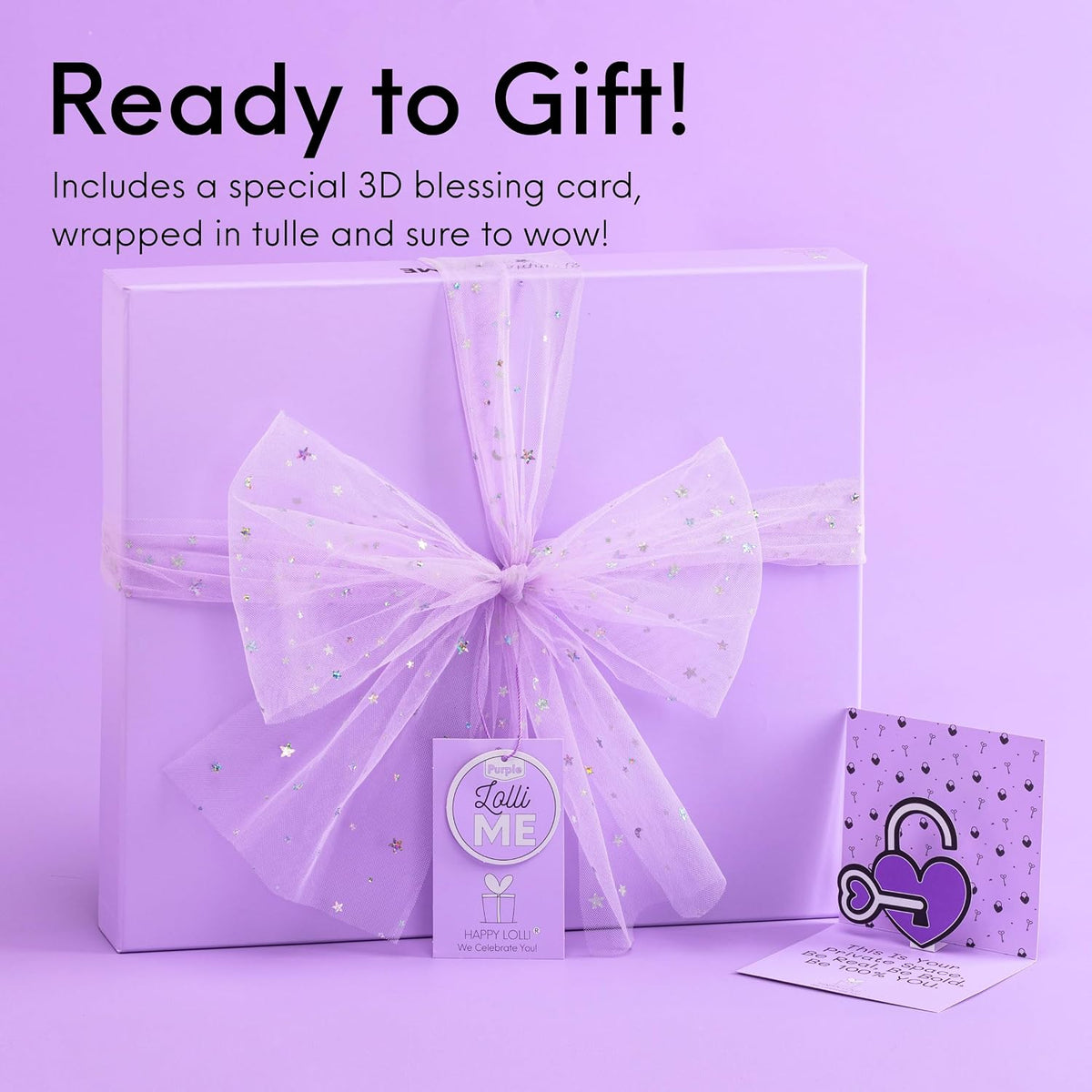 LolliME - Kit de diario de bricolaje morado para adolescentes y niñas de 8 a 14 años, regalo de cumpleaños, juego de diario con cerradura de 300 piezas, artes y manualidades, álbum de recortes y diario creativo