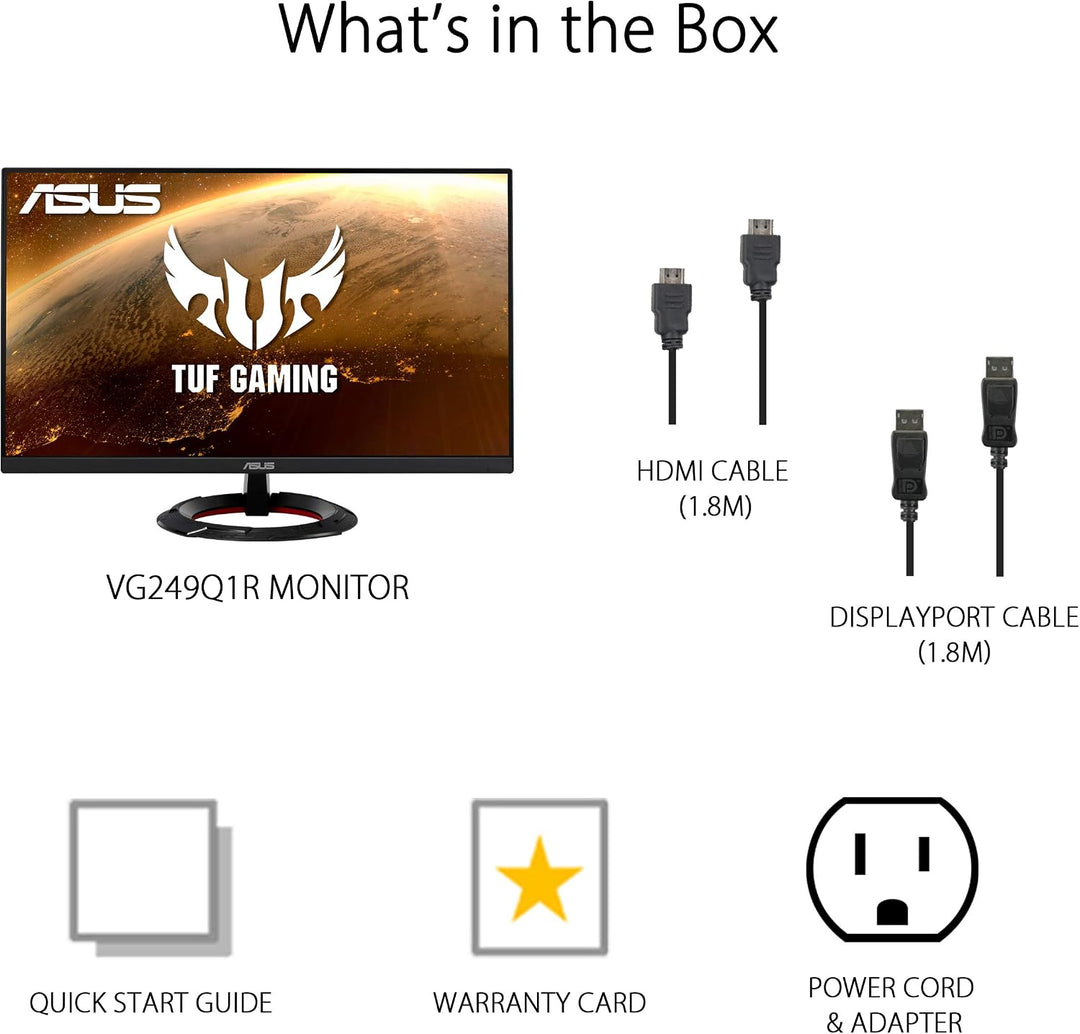 ASUS Monitor TUF Gaming 23.8" 1080P (VG249Q1R TUF Gaming - Full HD,...