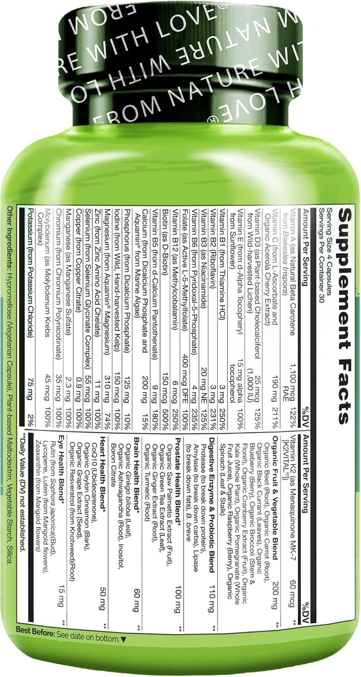NATURELO Multivitamínico de Alimentos Integrales para Hombres de 50...