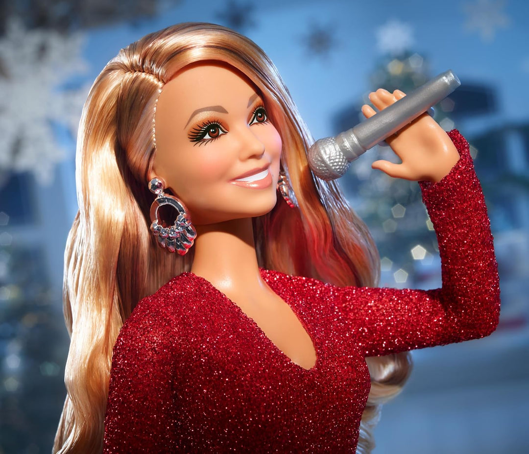 Barbie Signature Doll, Mariah Carey Holiday Collectible in Red Glit...
