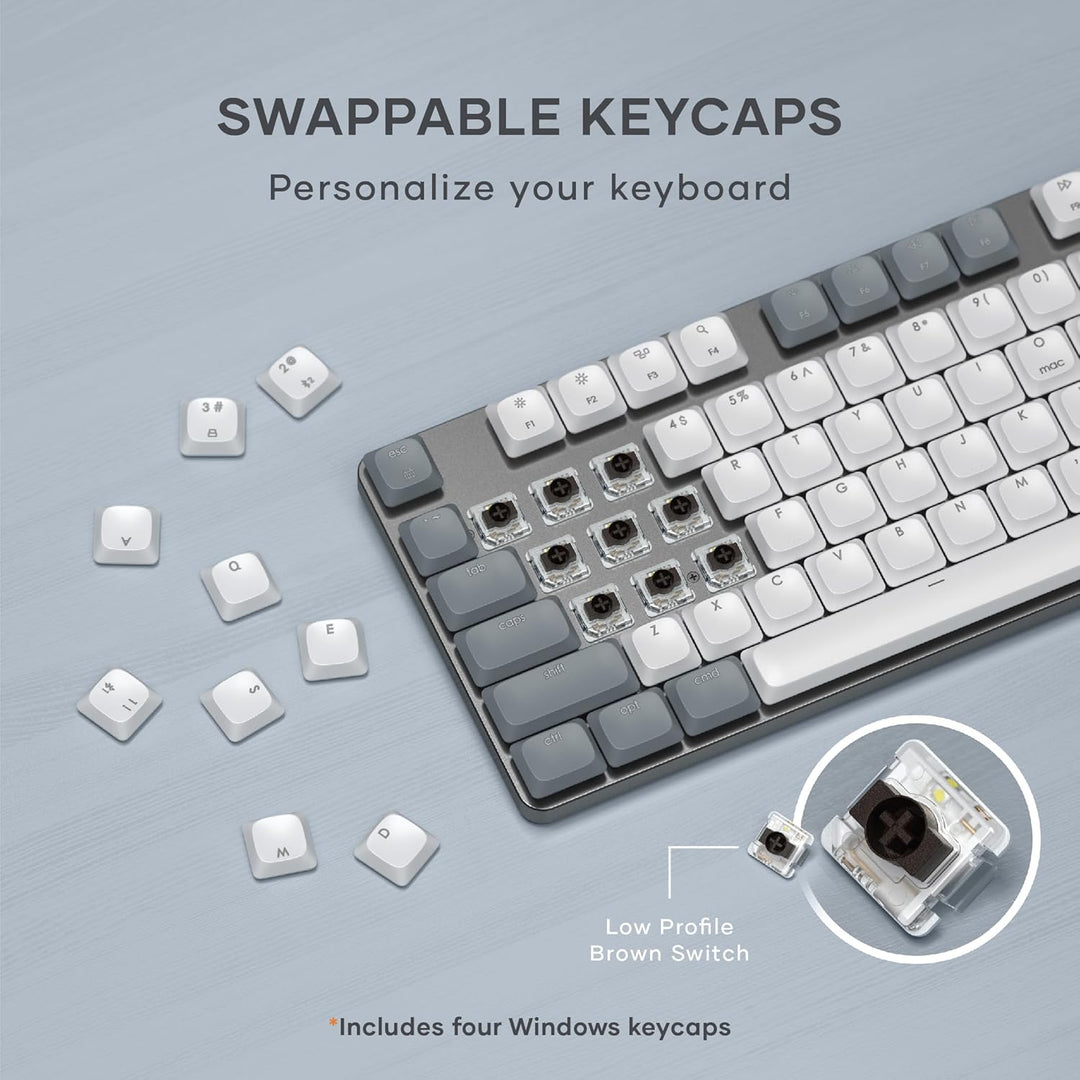 Satechi SM3 - Teclado mecánico para Mac y Windows, 108 teclas de ta...