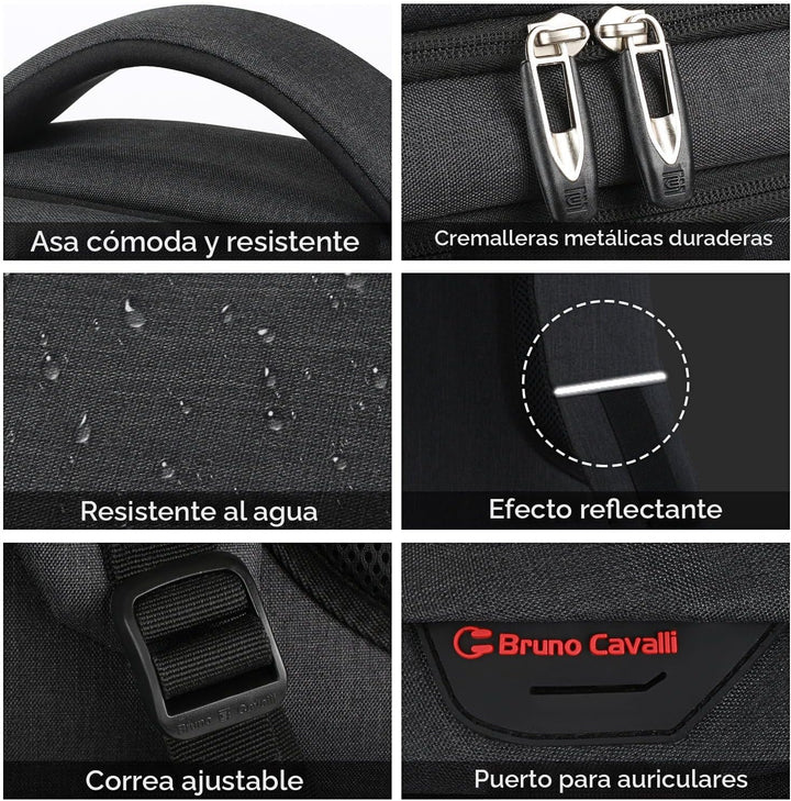Mochila para computadora portátil Volher, delgada, duradera e imper...