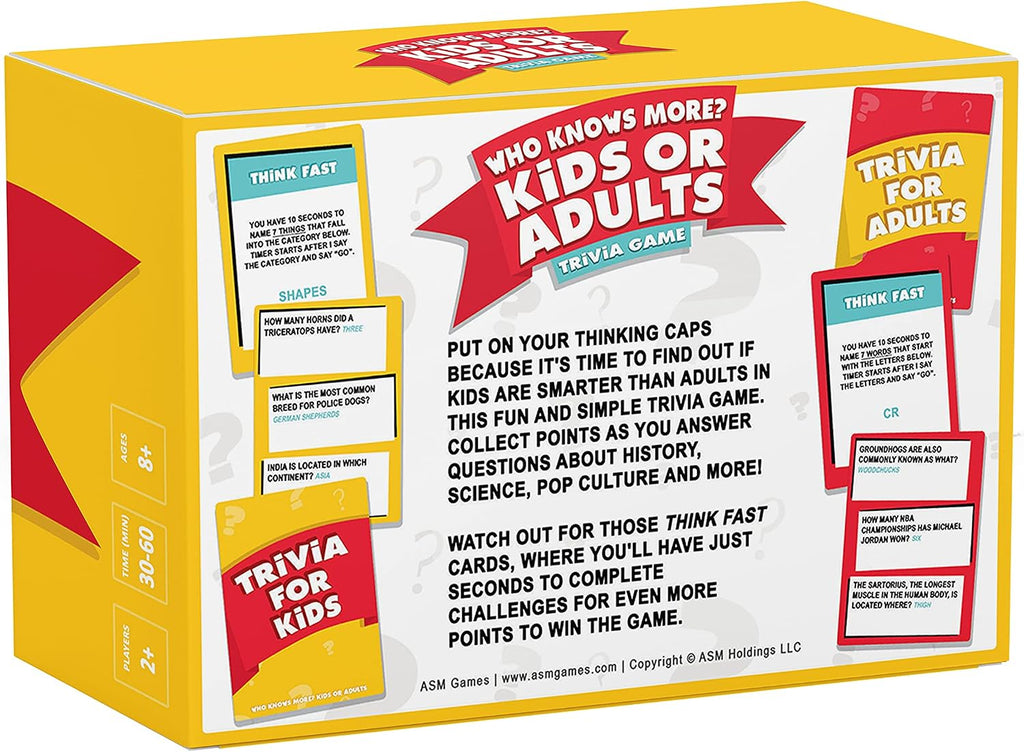 Who Knows más? Kids o Adults, Ultimate Trivia Game para Families
