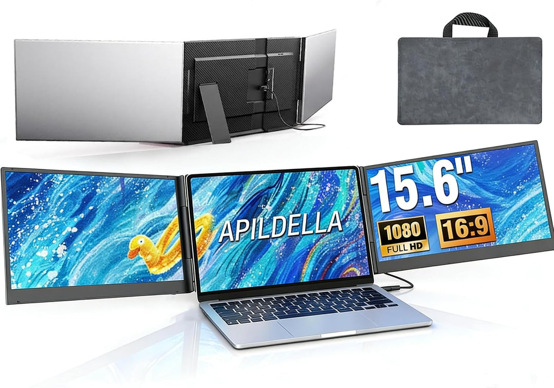 APILDELLA Extensor de pantalla triple para laptop de 15.6 pulgadas,...