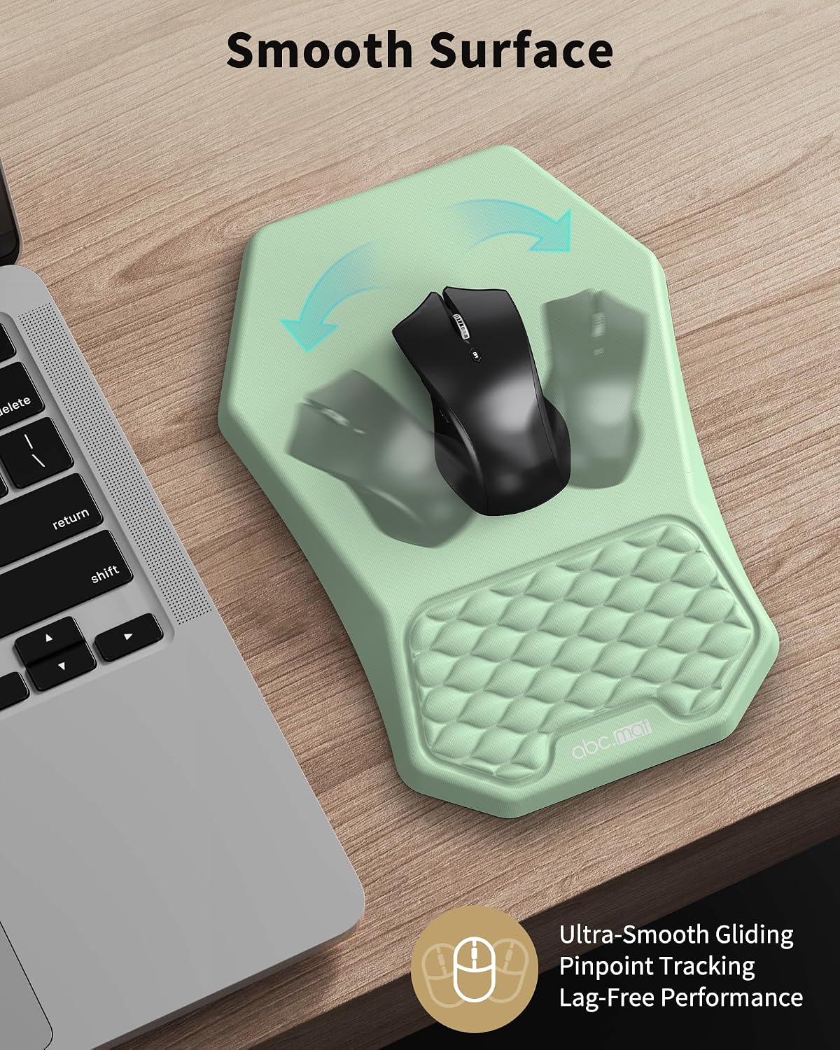 Juego de alfombrilla ergonómica para mouse con reposamuñecas y
